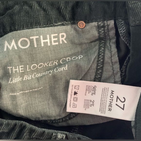 Mother Corduroy The Looker Crop Jeans Pants - Picture 5 of 10
